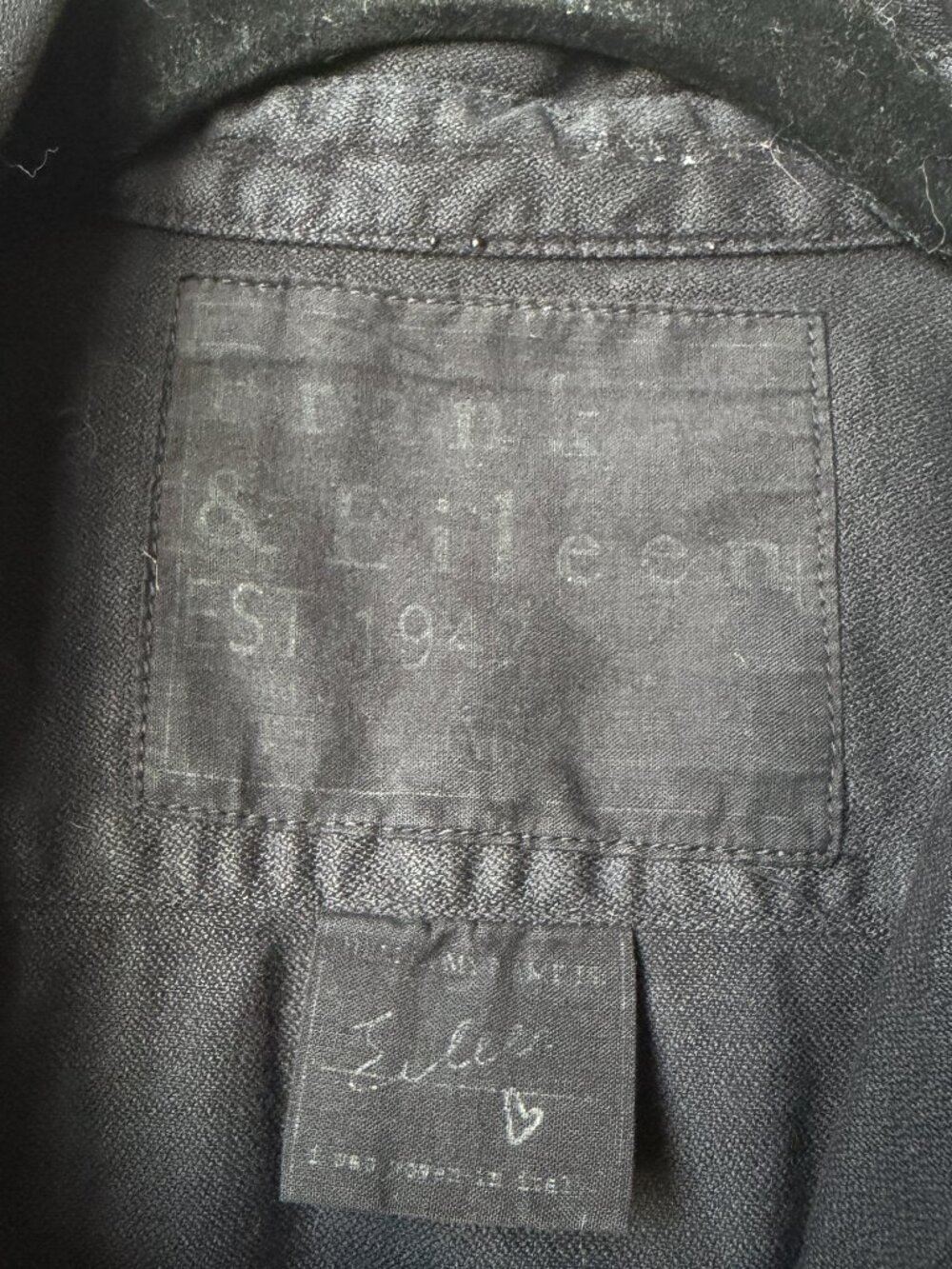 Frank & Eileen Eileen Black Button-Up Shirt Size M - Picture 4 of 5
